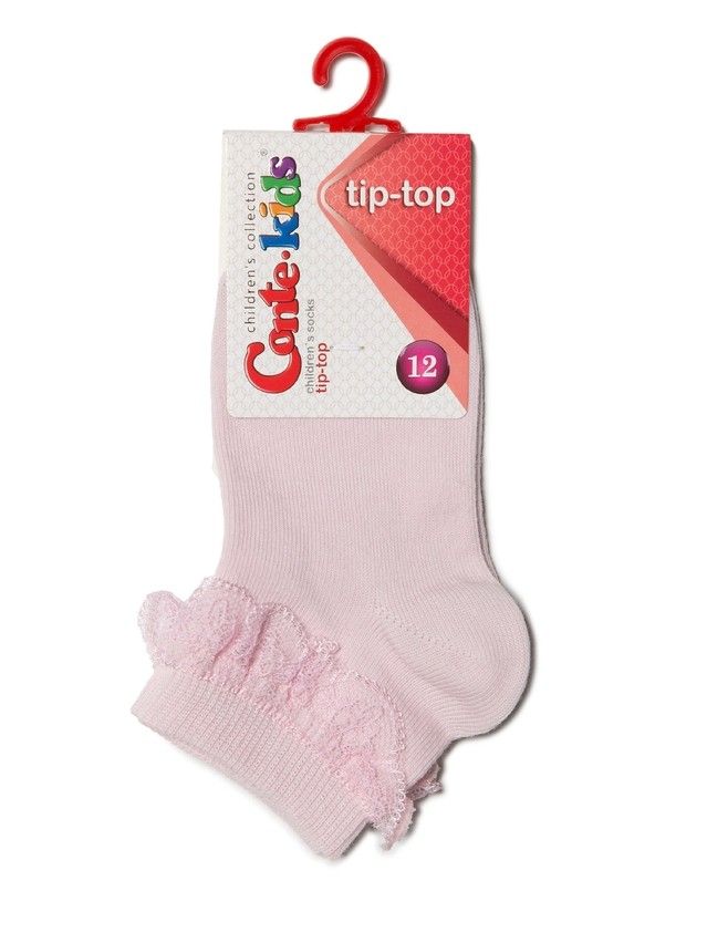 Children's socks TIP-TOP (with lace ribbon) 7S-11SP, 7S-27SP, s.15-17, 000 light pink - 2