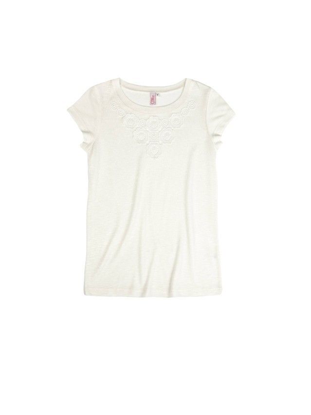 Women's polo neck shirt CONTE ELEGANT LD 498, s.158,164-100, milky - 1