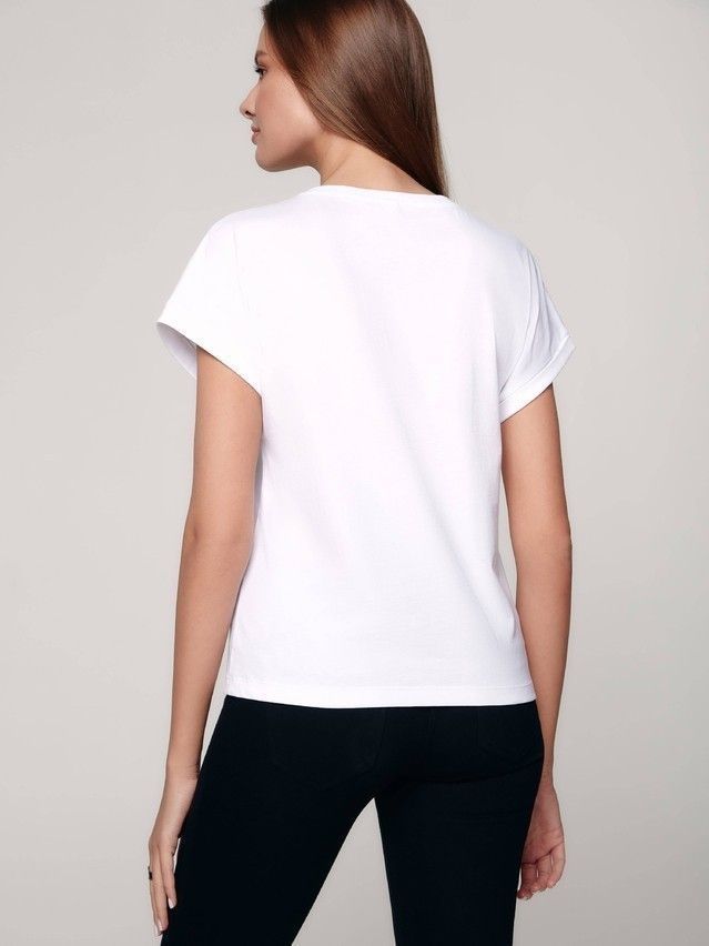 Women's polo neck shirt CONTE ELEGANT LD 1213, s.170-100, white - 4