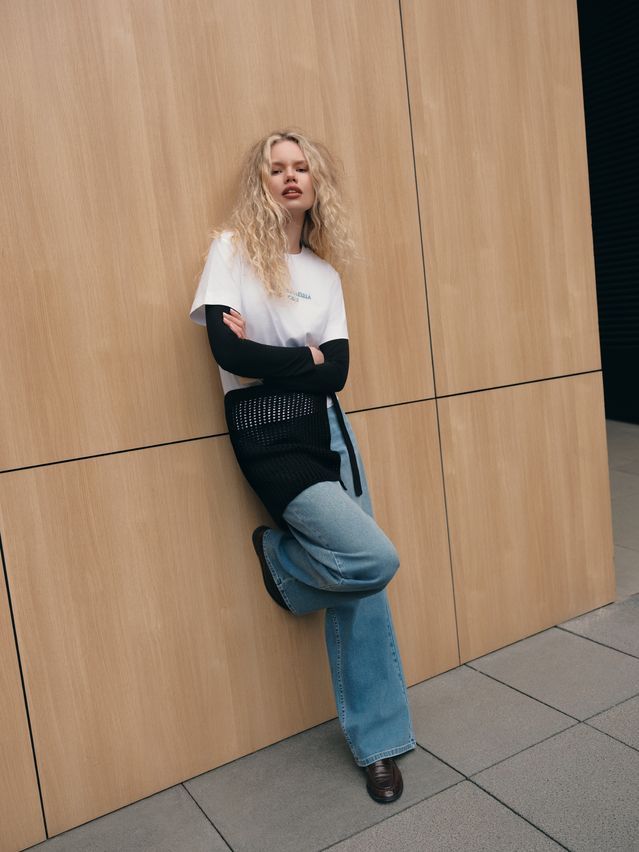 Women's scarf CONTE LDK25195, s.34*60, black - 1