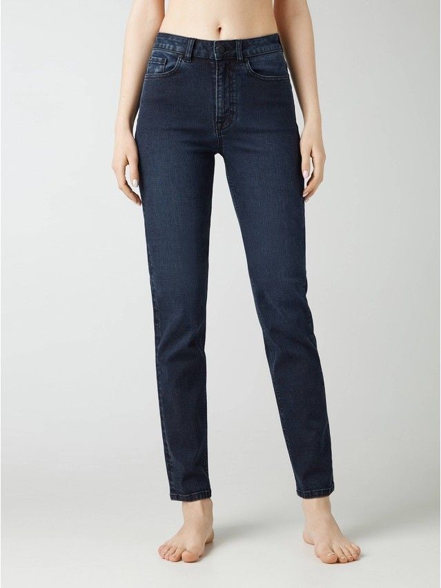 Denim trousers CONTE ELEGANT CON-377, s.170-102, blue black - 4
