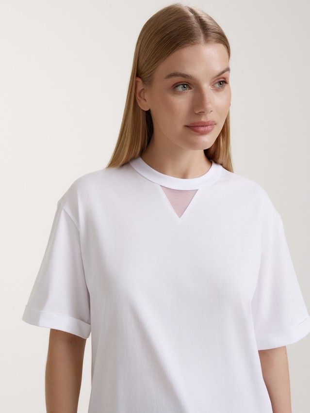 Women's polo neck shirt CONTE ELEGANT LD 3090, s.170-92, white - 3