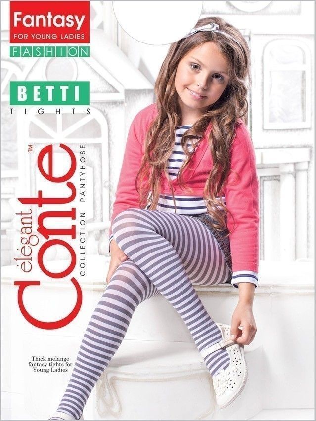 Children's polyamide tights CONTE ELEGANT BETTI, s.140-146, fumo - 1
