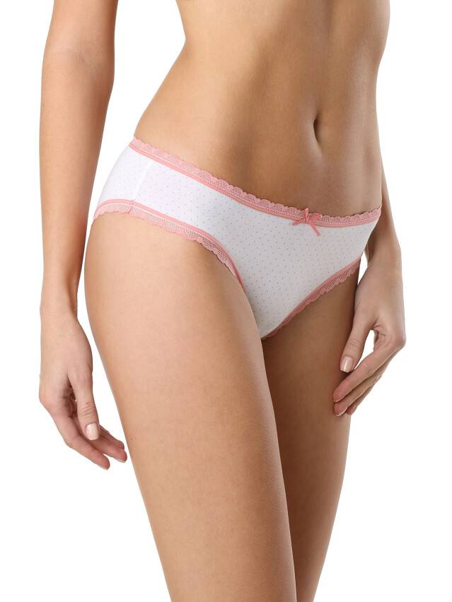 Panties for women LAZY DAYS LHP 1005 (packed in mini-box),size 90, white-dusty rose - 1