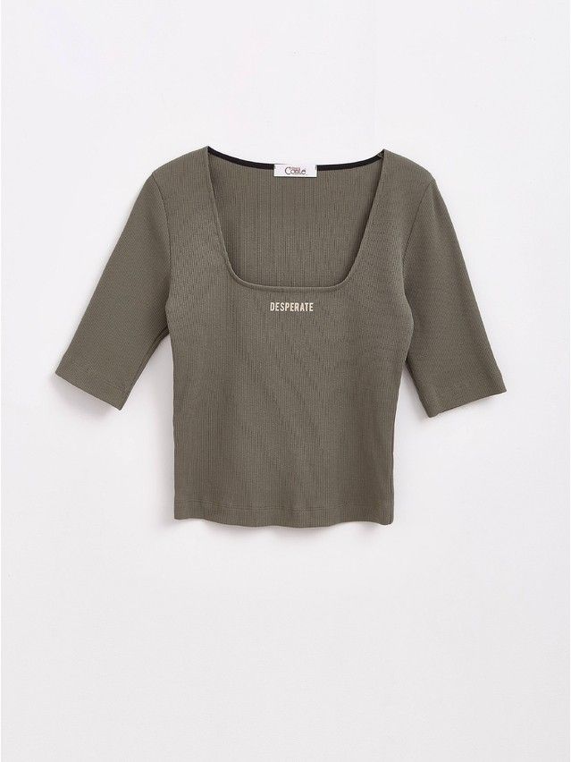 Women's polo neck shirt CONTE ELEGANT LD 1974, s.170-92, olive green - 1