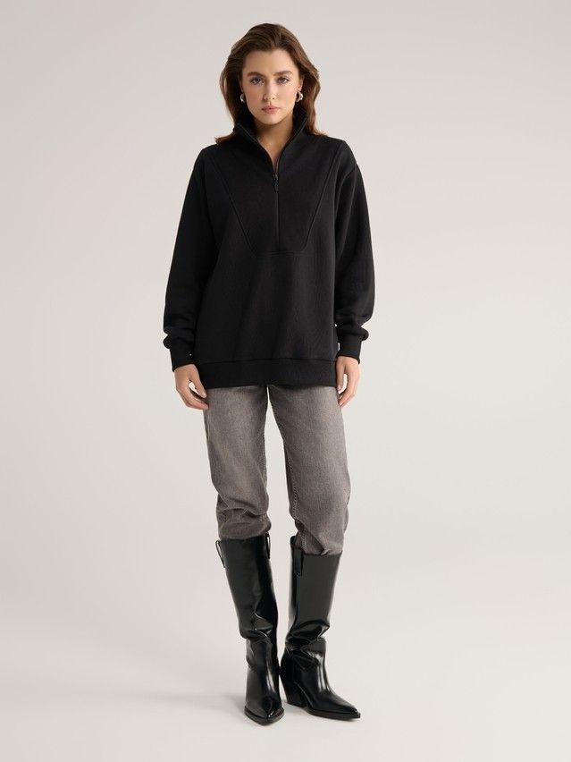 Women's polo neck shirt CONTE ELEGANT LD 2835, s.170-100, black - 1