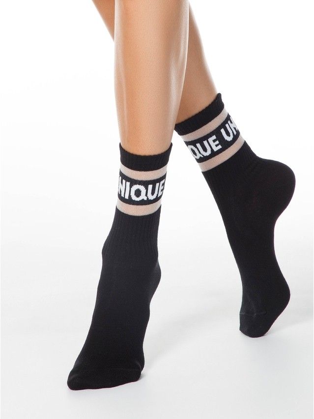 Women's cotton socks FANTASY 19C-77SP, s. 36-39, 156 black - 1