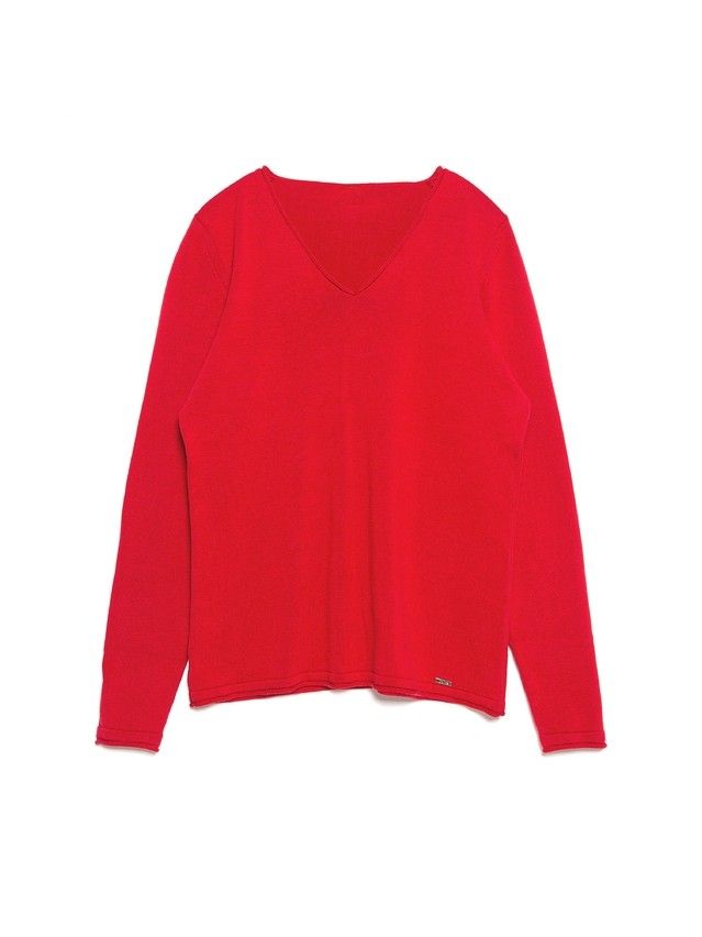 Women's polo neck shirt CONTE ELEGANT LDK101, s.170-84, ruby red - 3