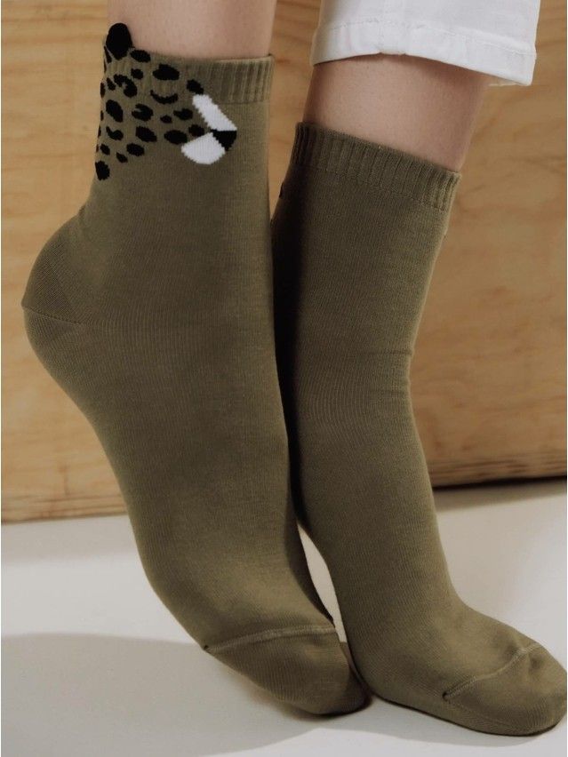 Women's socks CONTE ELEGANT CLASSIC, s.23, 249 khaki - 1