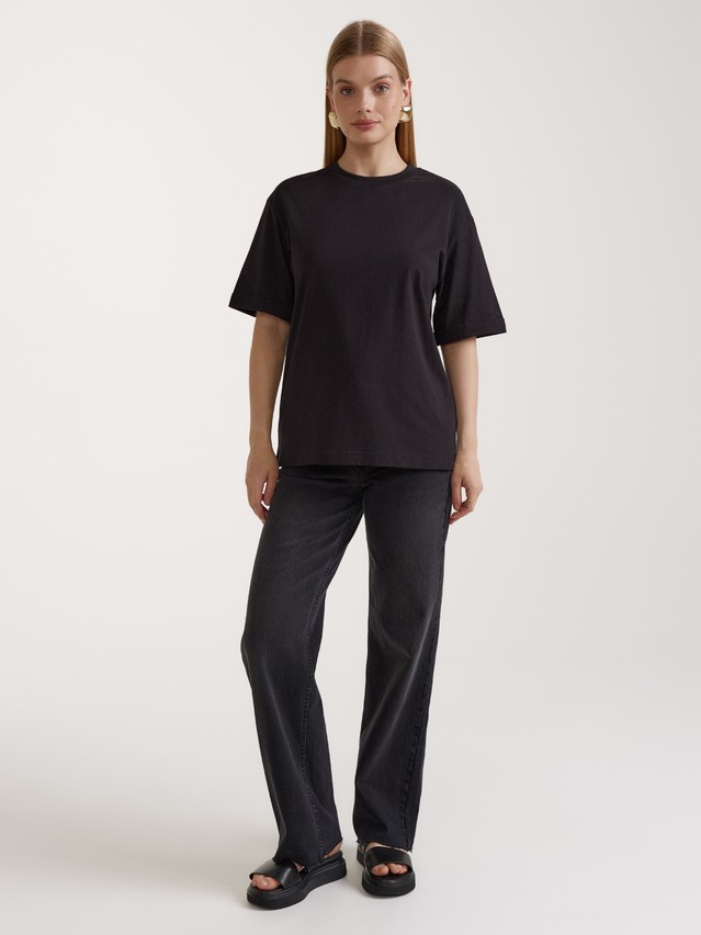 Women's polo neck shirt CONTE ELEGANT LD 3207, s.170-84, black - 3