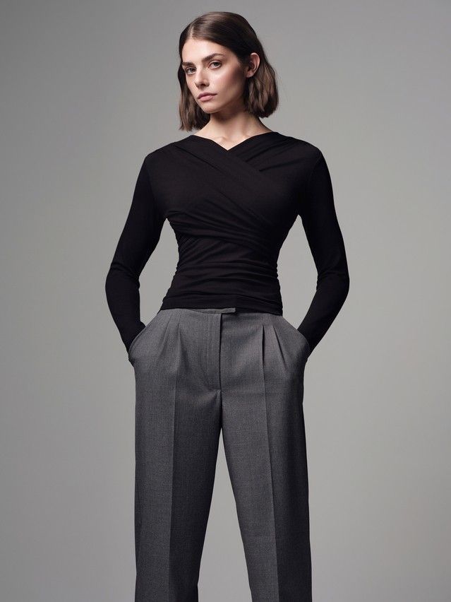 Women's polo neck shirt CONTE LD 3298, s.170-84, black - 1