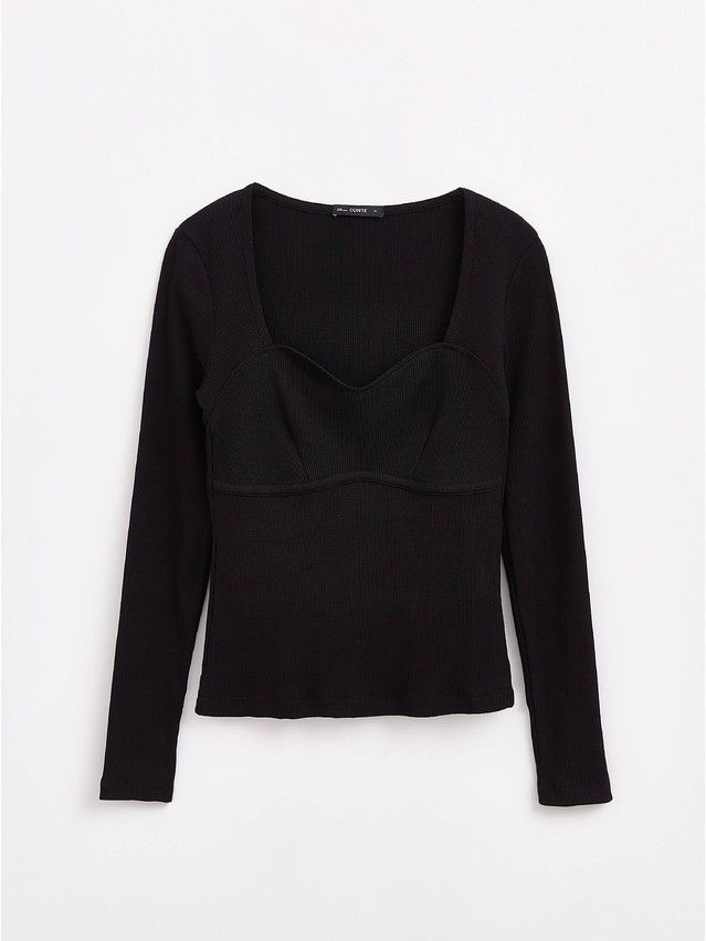 Women's polo neck shirt CONTE ELEGANT LD 1613, s.170-92, black - 4