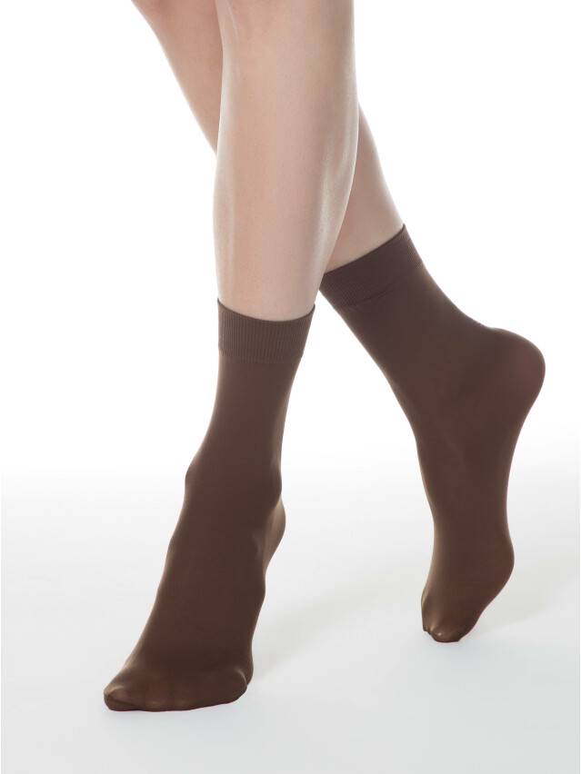 Women's socks CONTE ELEGANT MICROFIBRA 50 (1 pair),s.23-25, mocca - 1