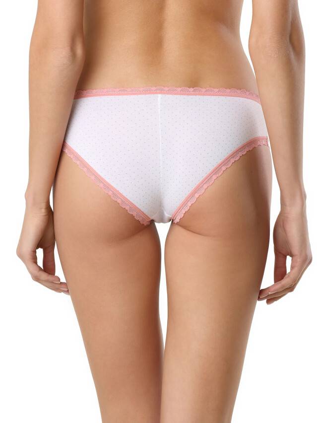 Panties for women LAZY DAYS LHP 1005 (packed in mini-box),size 90, white-dusty rose - 2