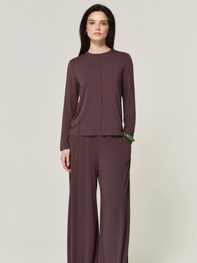 Women's polo neck shirt CONTE LD 3506, s.170-84, chocolate - 1