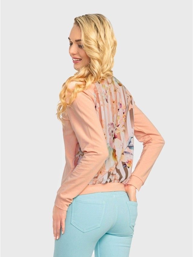 Women's polo neck shirt CONTE ELEGANT LD 704, s.158,164-100, peach - 1