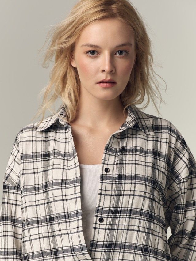 Women's shirt CONTE LRU 3518, s.170-88-94, white-black - 5