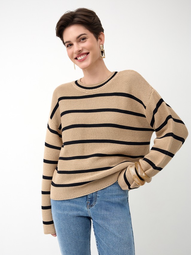 Women's pullover CONTE ELEGANT LDK24115, s.170-84, camel-black - 1