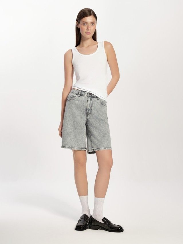 Denim shorts CONTE ELEGANT CON-775, s.170-90, grey - 1