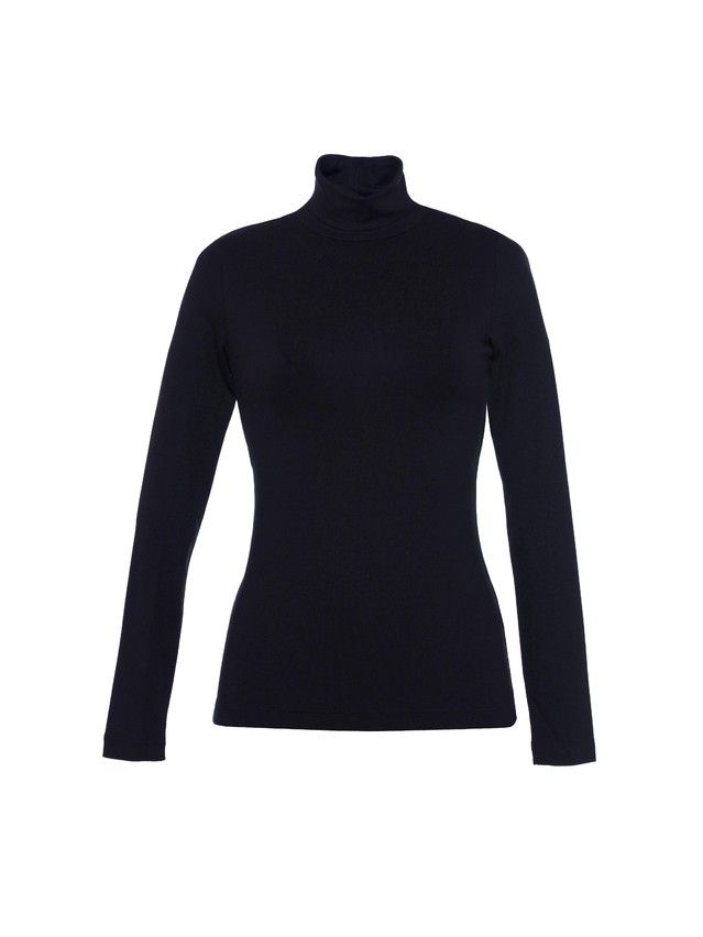 Women's polo neck shirt CONTE ELEGANT LD 600, s.158,164-100, black - 1