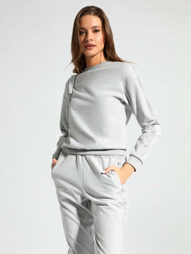 Sweatshirt LD 1043, s.170-100, shiny grey - 1