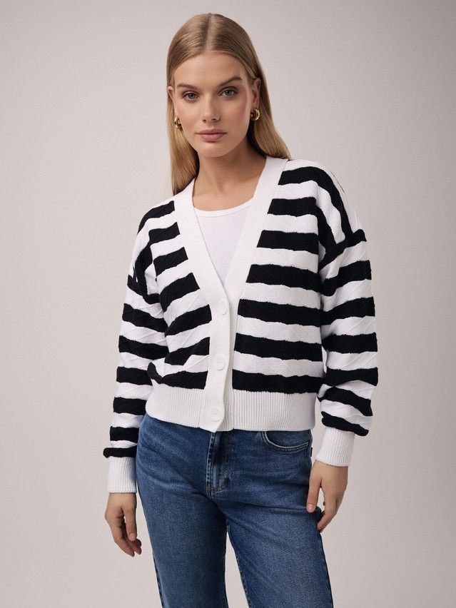 Women’s jacket CONTE ELEGANT LDK23101, s.170-84-88, white-black - 1
