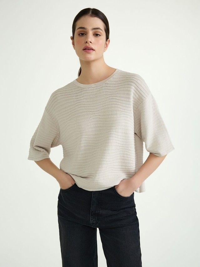 Women's pullover CONTE ELEGANT LDK2462, s.170-84, beige - 1
