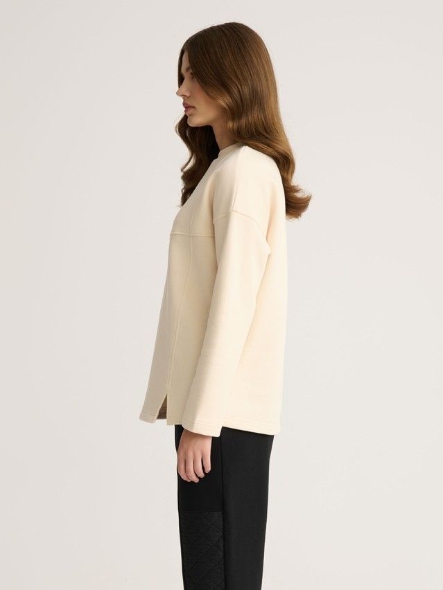 Women's polo neck shirt CONTE ELEGANT LD 2832, s.170-92, milk - 5