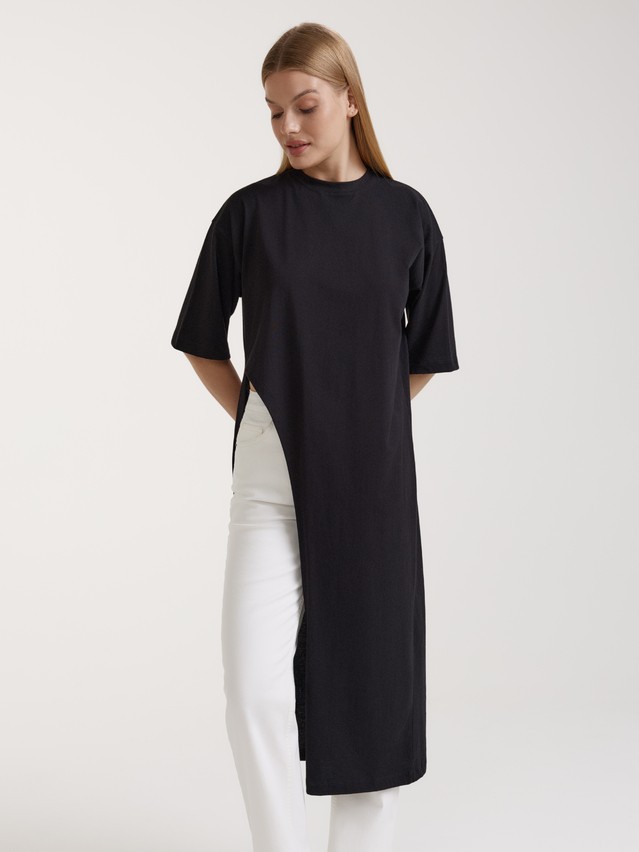 Women's polo neck shirt CONTE ELEGANT LD 3091, s.170-84, black - 4