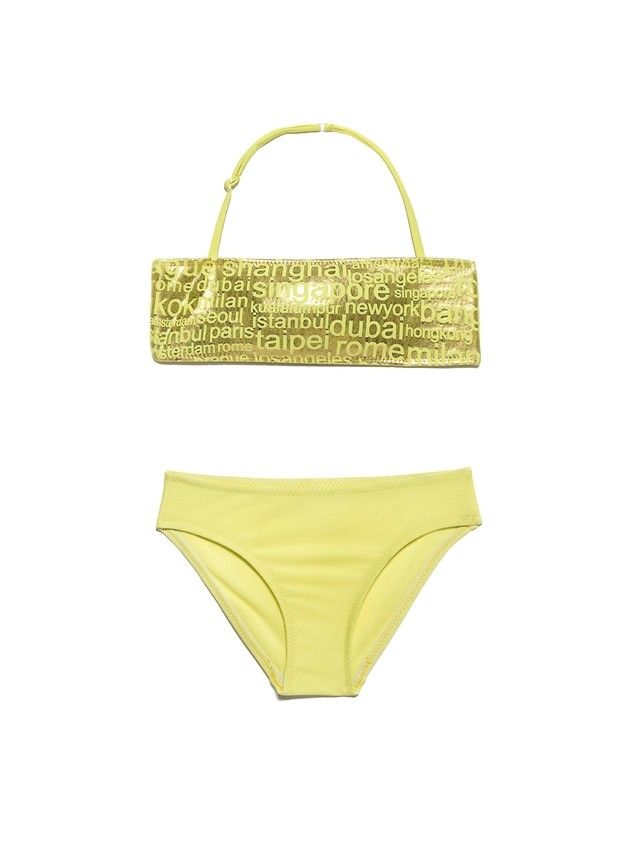 Swimming costume for girls CONTE ELEGANT GLAMOUR PARTY, s.122,128-60, yellow - 1