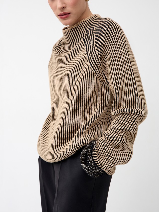 Women's pullover CONTE ELEGANT LDK24121, s.170-84, camel-black - 1