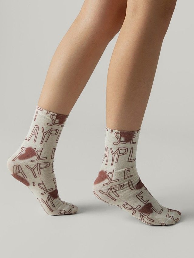 Women's socks CONTE ELEGANT FANTASY, s.23-25, 1142 beige - 1