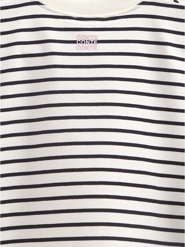 Women's polo neck shirt CONTE ELEGANT LD 2572, s.170-92, white-black - 9