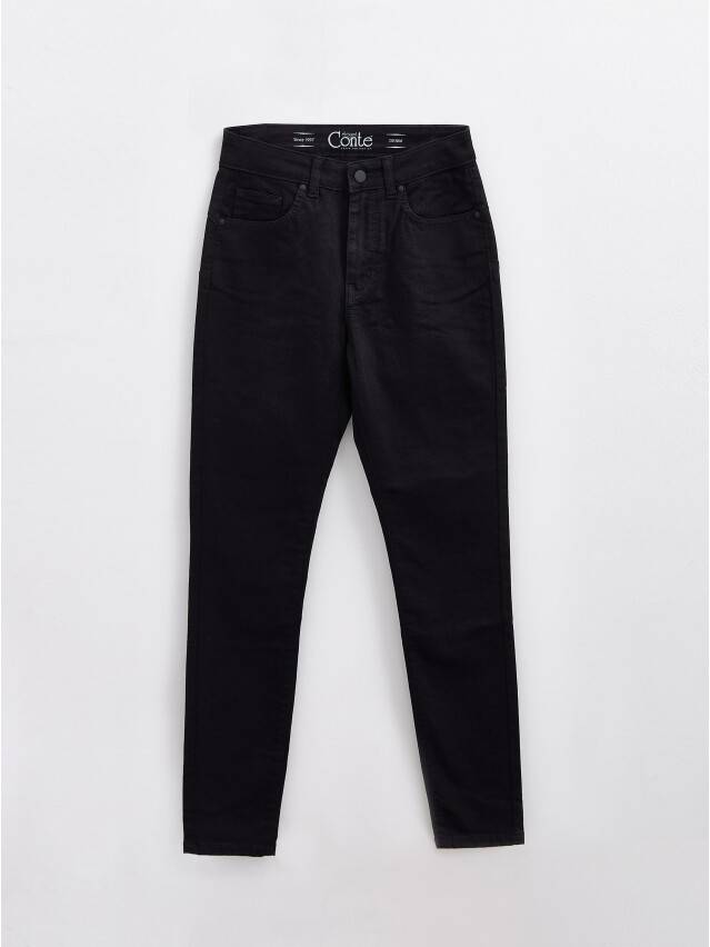 Denim trousers CONTE ELEGANT CON-374, s.170-102, deep black - 10