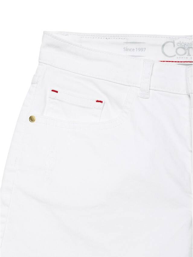 Denim shorts CONTE ELEGANT CON-131, s.170-90, white - 6
