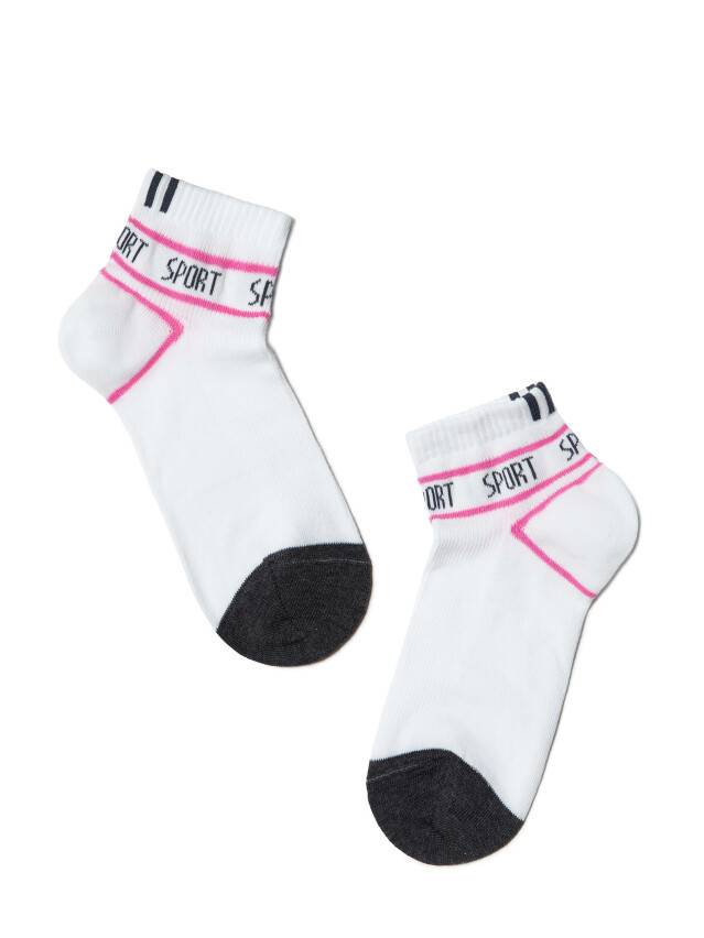 Children's socks CONTE-KIDS ACTIVE, s.30-32, 316 white-pink - 1