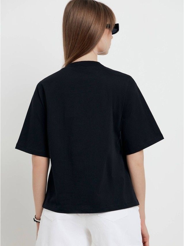 Women's polo neck shirt CONTE ELEGANT LD 1681, s.170-92, black - 3
