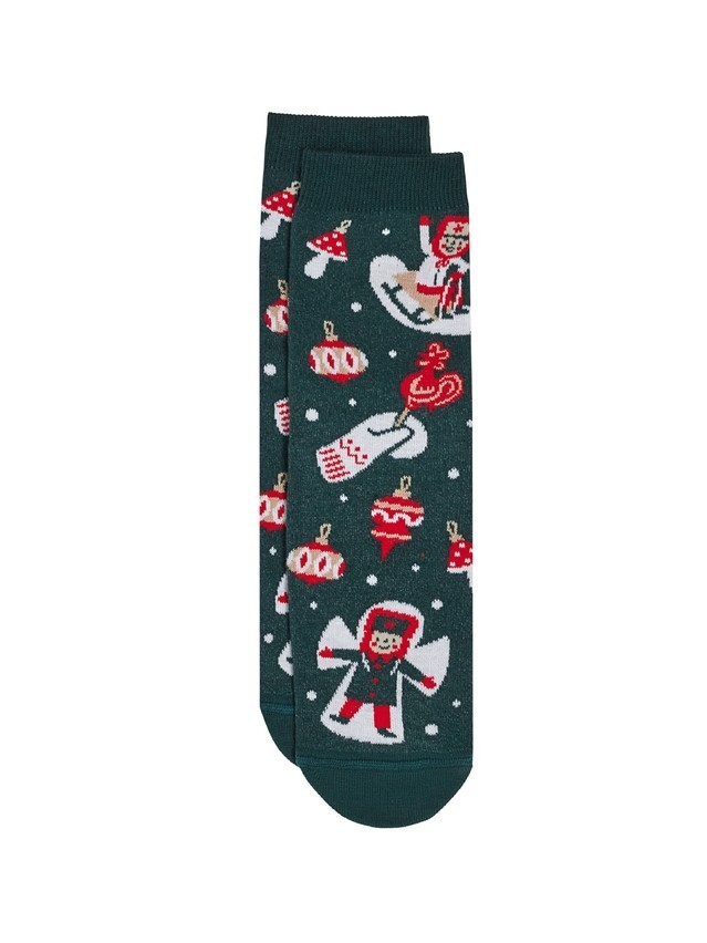 Women's socks CONTE ELEGANT NEW YEAR, s.23-25, 1026 dark green - 3