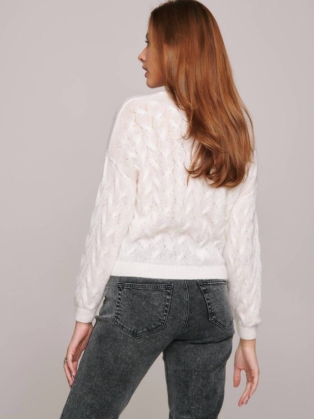 Women's polo neck shirt CONTE ELEGANT LDK124, s.170-84, off-white - 3