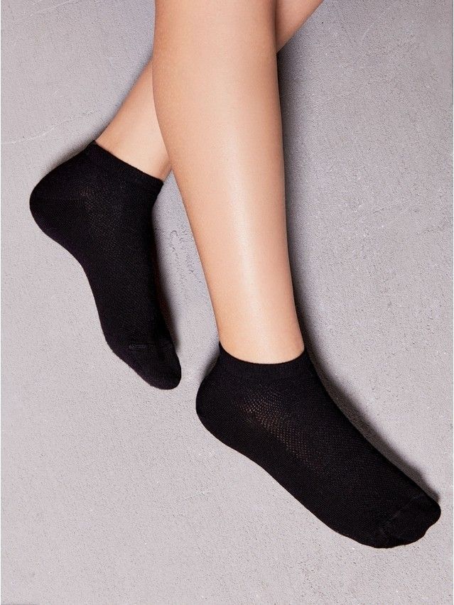 Children's socks ACTIVE (short) 19S-180SP, s. 21-23, 484 black - 1