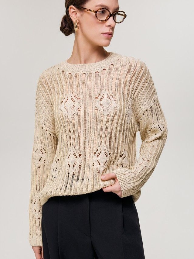 Women's pullover CONTE ELEGANT LDK2553, s.170-84, light beige - 4