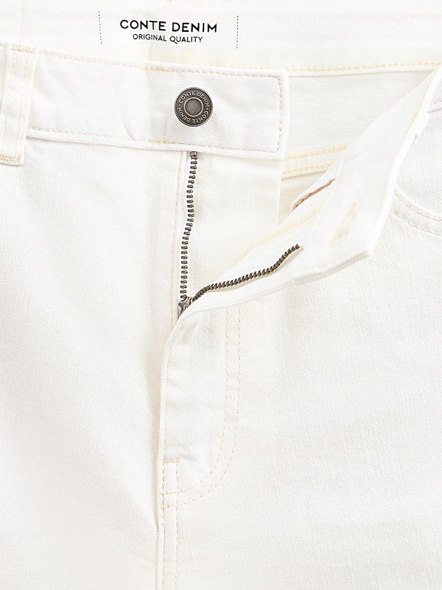 Denim trousers CONTE ELEGANT CON-769, s.170-102, off white - 10