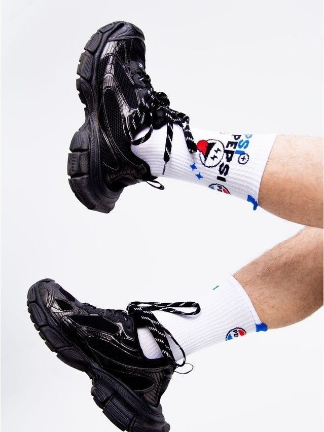 Men's socks DIWARI PEPSI, s.27-29, 585 white - 1