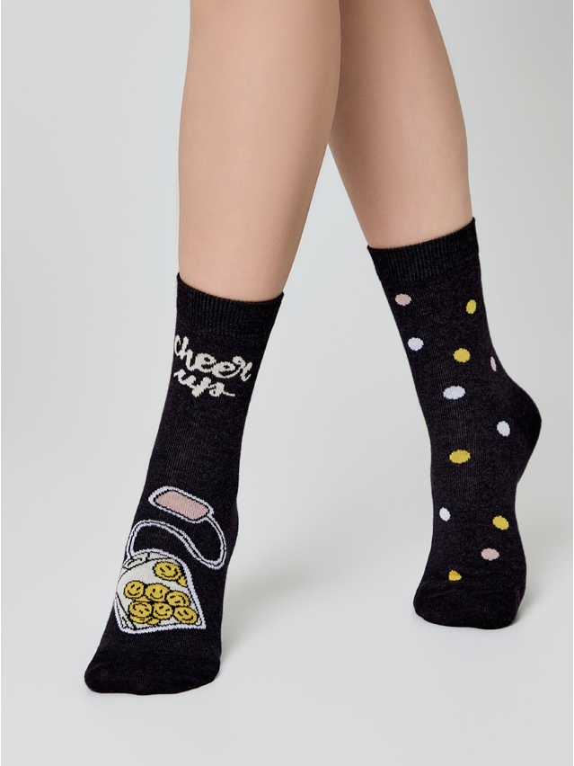 Women's socks CONTE ELEGANT HAPPY, s.23-25, 612 black - 4