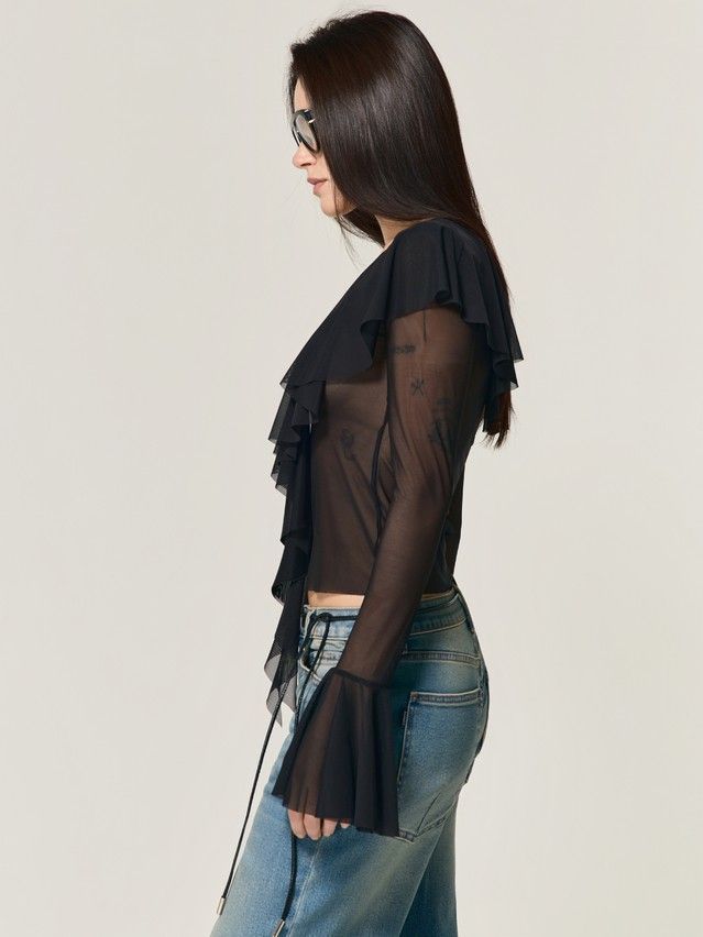 Women's polo neck shirt CONTE LD 3485, s.170-84, black - 2