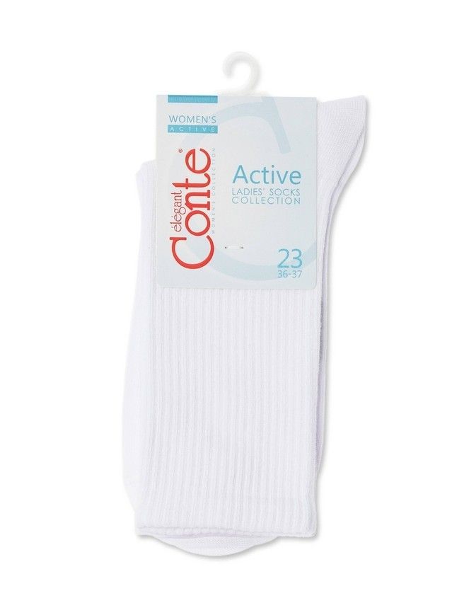 Women's socks CONTE ELEGANT ACTIVE, s.23, 000 white - 8