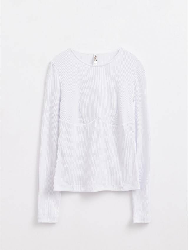 Women's polo neck shirt CONTE ELEGANT LD 1576, s.170-92, white - 1