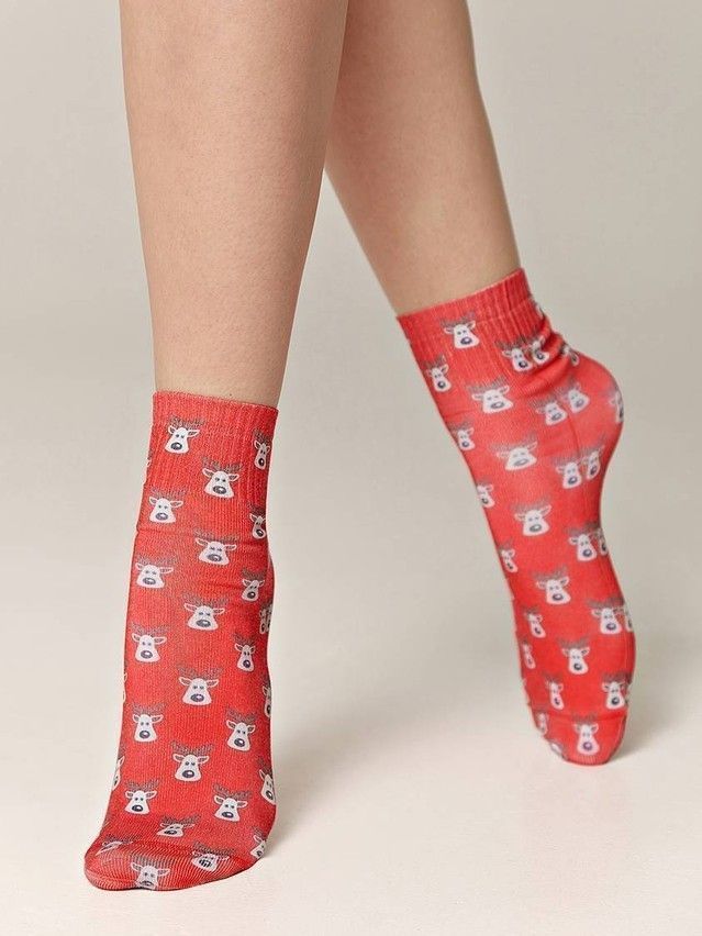 Women's socks CONTE ELEGANT FANTASY, s.23-25, 503 red - 2