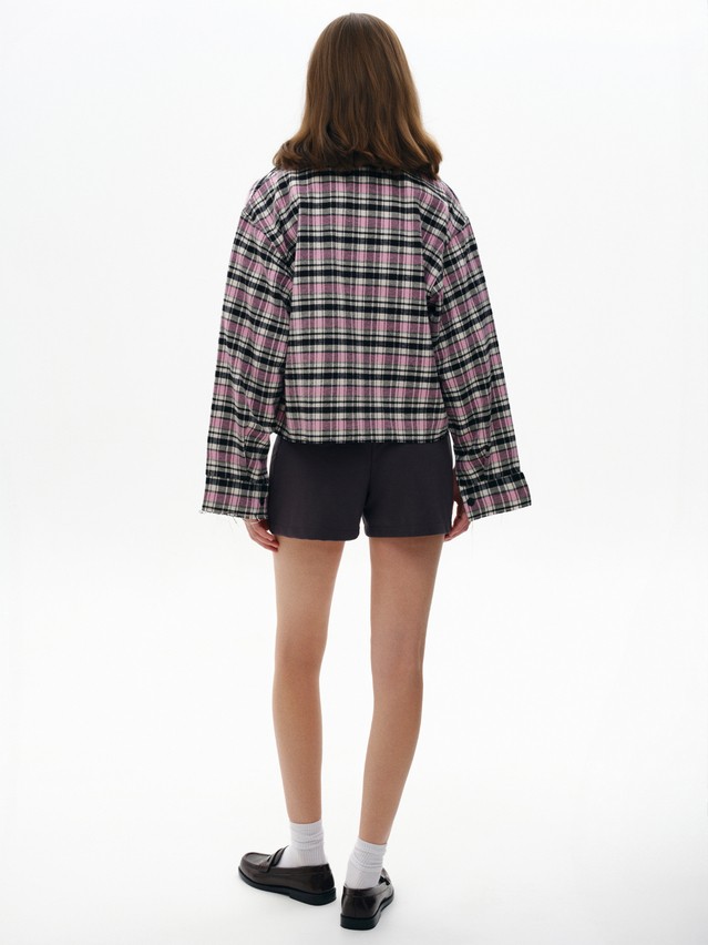 Women's shirt CONTE LRU 3504, s.170-88-94, black-pink check - 2