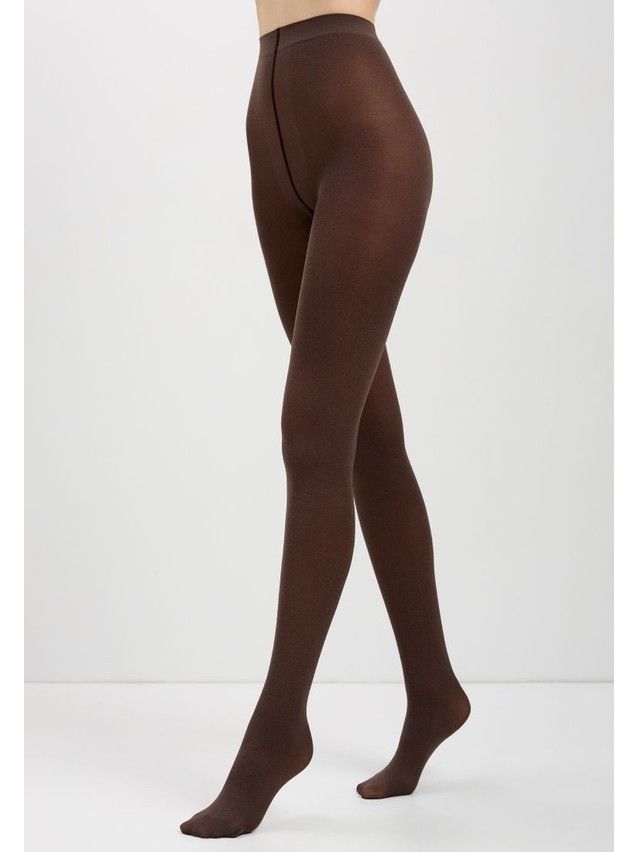 Women's tights CONTE ELEGANT TRENDY MELANGE, s.2, chocolate - 9